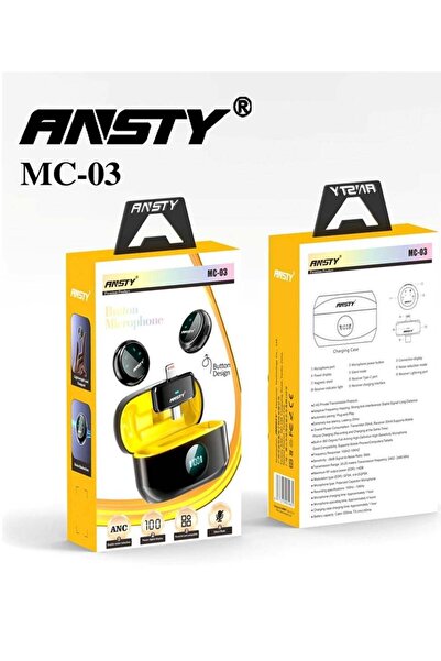 ANSTY MC-03 Wireless Dual Microphone - Pure Digital Sound, USB-C Port with iP...