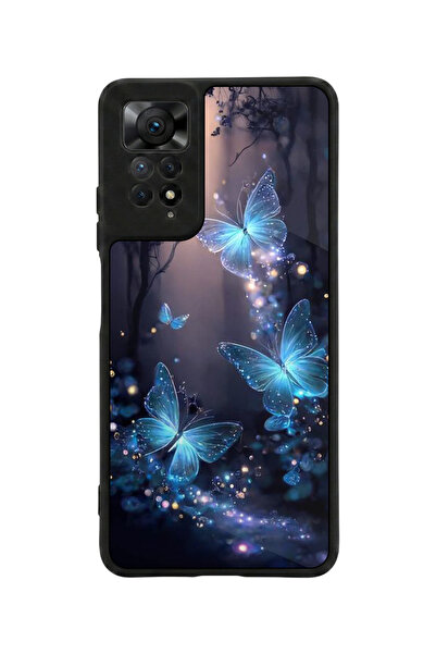 Aksel Kılıf متوافق مع Redmi Note 11 Pro / 12 Pro مطبوع، أسود مطفي، سيليكون نا...