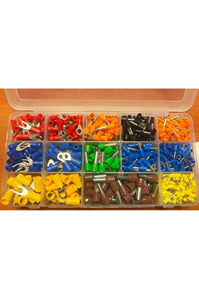 maasco 450 Parça Pabuc, İzoleli Yüksük, çatal ve Yuvarlak Kablo Ucu Seti