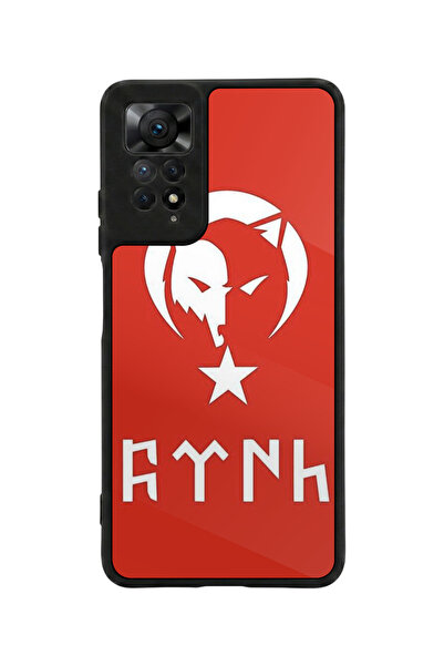 Aksel Kılıf متوافق مع Redmi Note 11 Pro / 12 Pro مطبوع، أسود مطفي، سيليكون نا...