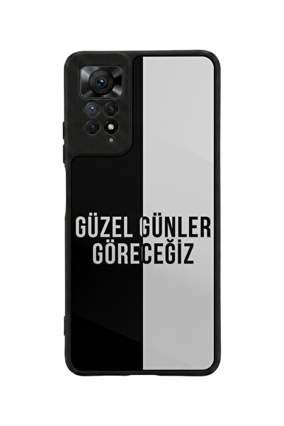 Aksel Kılıf Redmi Note 11 Pro / 12 Pro 4G Uyumlu Baskılı, Mat Siyah,Yumuşak S...