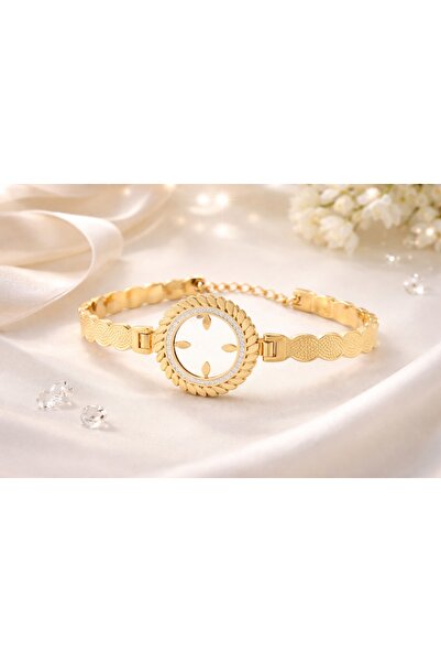 Liacharm Çeyrek Altın Çerçeveli Zirkon Taşlı Kelepçe Bileklik