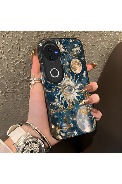 Hontinga حافظة هاتف Vivo V50 متوافقة مع حافة السيليكون الصلبة والمضادة للسقوط...