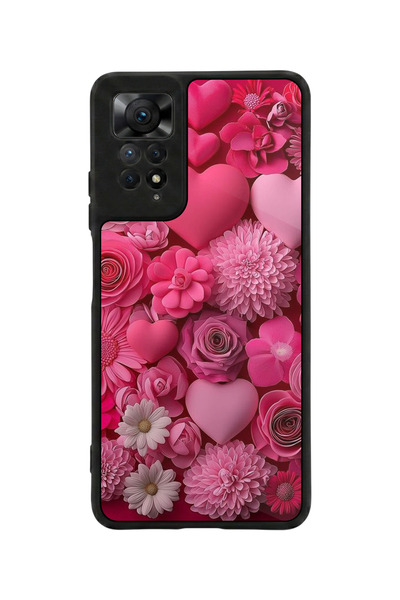 Aksel Kılıf متوافق مع Redmi Note 11 Pro / 12 Pro مطبوع، أسود مطفي، سيليكون نا...