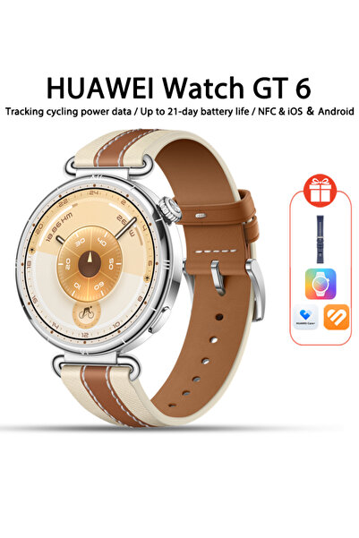 Huawei Watch GT 6 41 mm Smartwatch, AMOLED Display, Up to 14 Days, iOS and An...