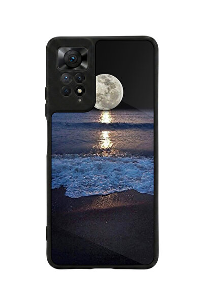 Aksel Kılıf متوافق مع Redmi Note 11 Pro / 12 Pro مطبوع، أسود مطفي، سيليكون نا...