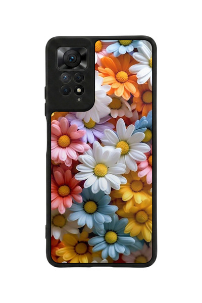 Aksel Kılıf متوافق مع Redmi Note 11 Pro / 12 Pro مطبوع، أسود مطفي، سيليكون نا...