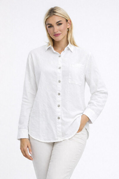 Heaven Ephesus Women's Linen Shirt- Classic Office Shirt - Maria Linen Shirt ...