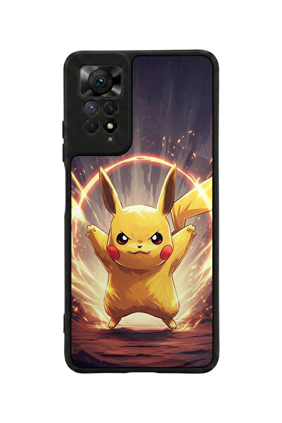 Aksel Kılıf متوافق مع Redmi Note 11 Pro / 12 Pro مطبوع، أسود مطفي، سيليكون نا...