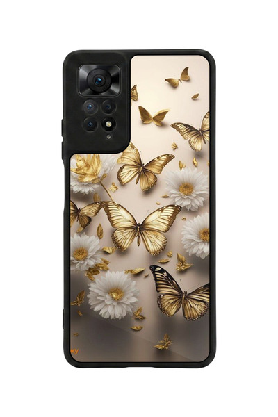 Aksel Kılıf متوافق مع Redmi Note 11 Pro / 12 Pro مطبوع، أسود مطفي، سيليكون نا...