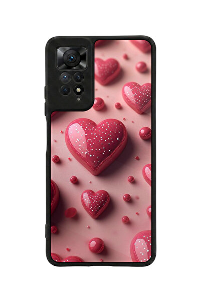 Aksel Kılıf متوافق مع Redmi Note 11 Pro / 12 Pro مطبوع، أسود مطفي، سيليكون نا...