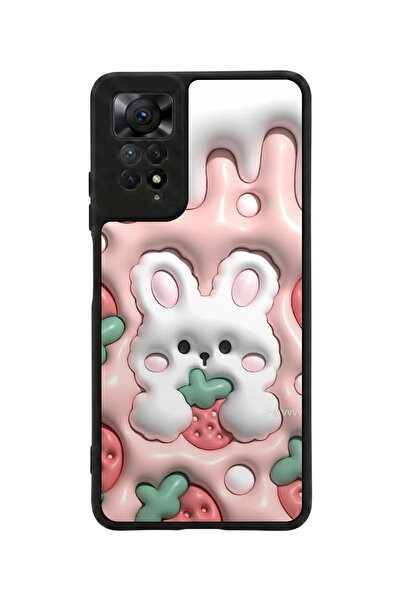 Aksel Kılıf متوافق مع Redmi Note 11 Pro / 12 Pro مطبوع، أسود مطفي، سيليكون نا...