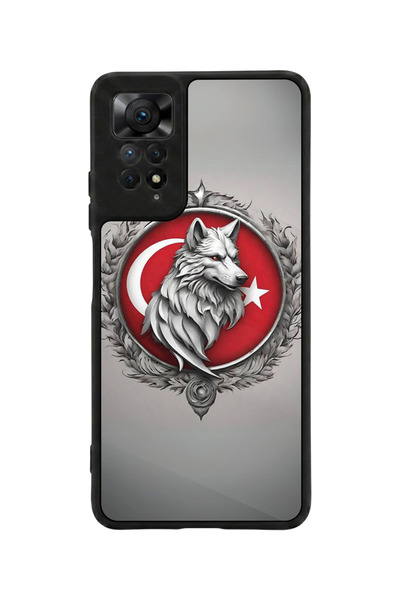 Aksel Kılıf متوافق مع Redmi Note 11 Pro / 12 Pro مطبوع، أسود مطفي، سيليكون نا...