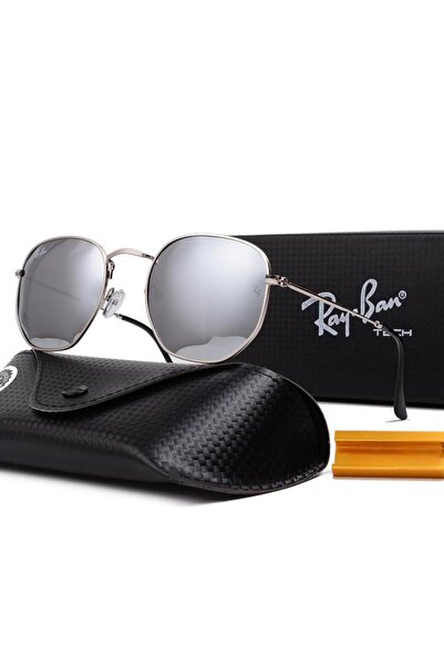 Ray-Ban Fashion Pilot Sunglasses Sliver Framed with Grey UV Lenses