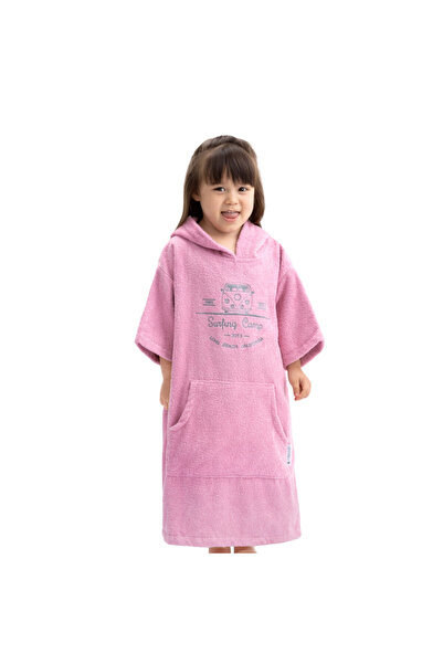Homelevel Kids' Bath Poncho, 3-5 years, Pink, Cotton, 54980.44