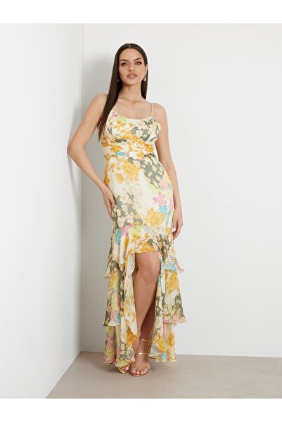 Guess Floral print long dress