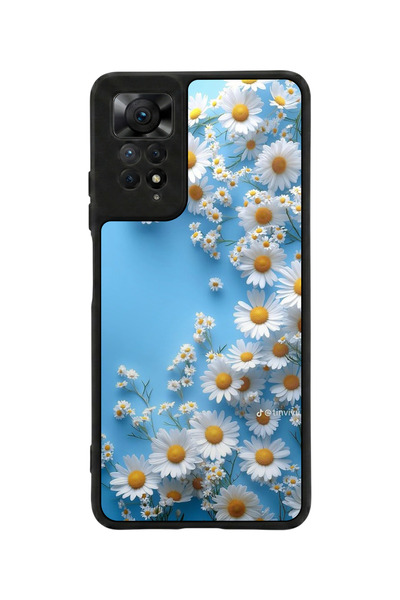 Aksel Kılıf متوافق مع Redmi Note 11 Pro / 12 Pro مطبوع، أسود مطفي، سيليكون نا...