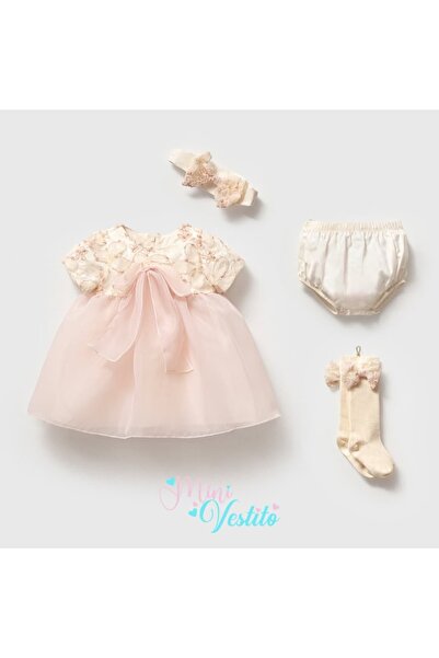 MiniVestito طقم فستان سابرينا تفاصيل فيونكة مكون من 4 قطع مع باندانا 🎁 🎁   ...