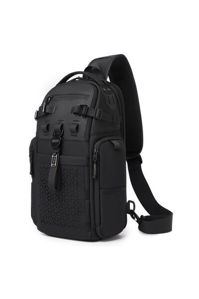 OZUKO Water-Resistant Oxford Tactical Anti-Theft Sling Bag, 40x14x22cm, Large...