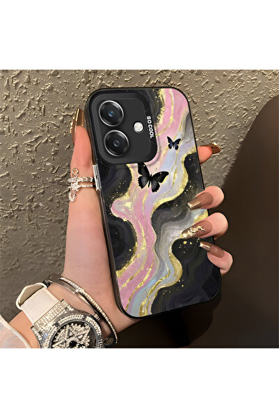 Hontinga حافظة هاتف OPPO A3x 4G متوافقة مع السيليكون ذات حافة صلبة ومضادة للس...