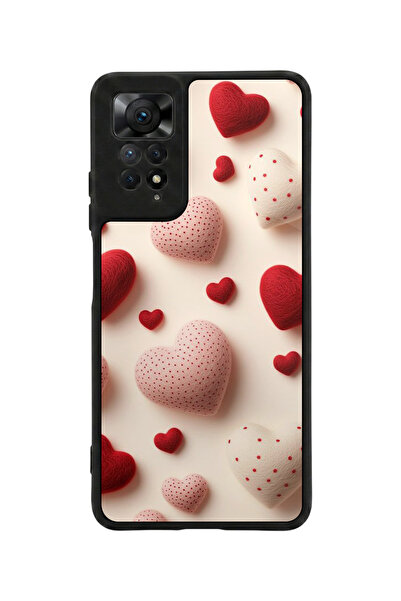 Aksel Kılıf متوافق مع Redmi Note 11 Pro / 12 Pro مطبوع، أسود مطفي، سيليكون نا...