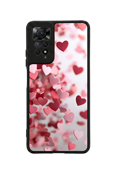 Aksel Kılıf متوافق مع Redmi Note 11 Pro / 12 Pro مطبوع، أسود مطفي، سيليكون نا...