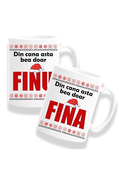 OEM Set of 2 mugs with message: "From this mug only fine drinks"