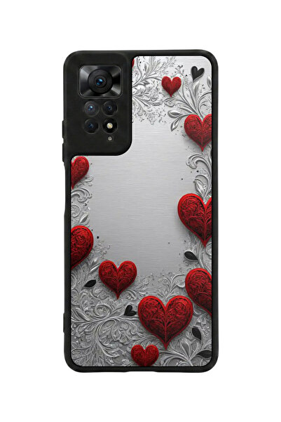 Aksel Kılıf متوافق مع Redmi Note 11 Pro / 12 Pro مطبوع، أسود مطفي، سيليكون نا...