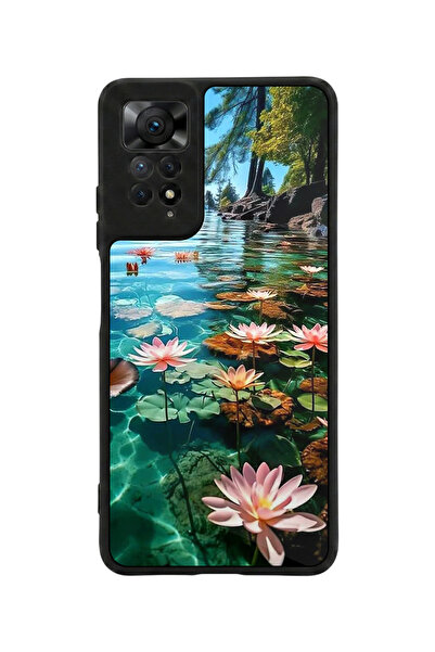 Aksel Kılıf متوافق مع Redmi Note 11 Pro / 12 Pro مطبوع، أسود مطفي، سيليكون نا...