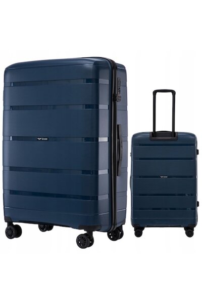 wings Hawfinch Large Blue Suitcase