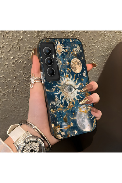 Hontinga حافظة هاتف Realme C65 متوافقة مع الحواف السيليكونية الصلبة والمضادة ...