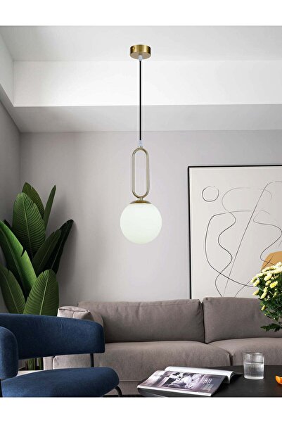 RFAN Pendant, Model F77-1, with Shade, 1 x E27, Adjustable Height, Gold