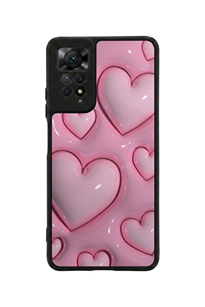 Aksel Kılıf متوافق مع Redmi Note 11 Pro / 12 Pro مطبوع، أسود مطفي، سيليكون نا...