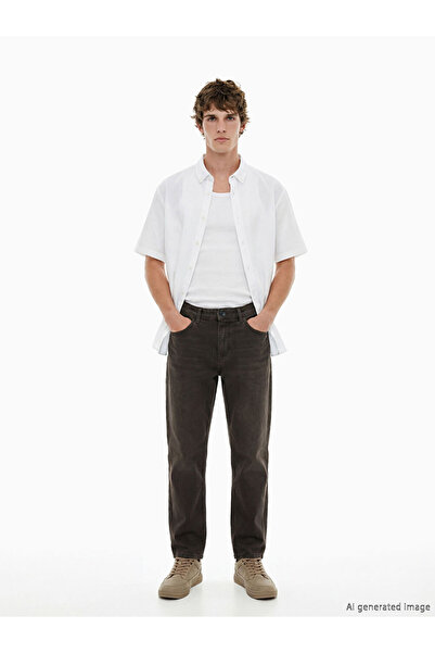 LC Waikiki Καφέ ανδρικό τζιν παντελόνι 700 Straight Fit