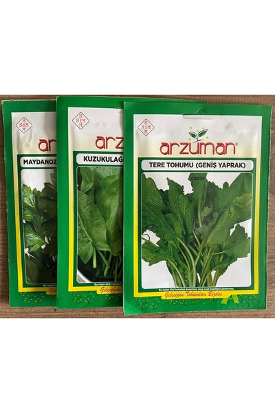 Arzuman Tohum TERE - MAYDONOZ - KUZU KULAĞI TOHUMU (ÜÇLÜ)