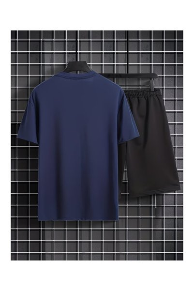 shams style Unisex T-Shirt Shorts - T-Shirt with Shorts Bottom Top Set Elemek...