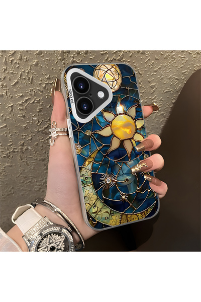 Hontinga iPhone 17 Compatible Silicone Edge Hard Back Anti-Fall Phone Case Mo...