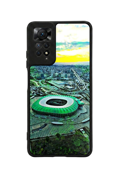 Aksel Kılıf متوافق مع Redmi Note 11 Pro / 12 Pro مطبوع، أسود مطفي، سيليكون نا...