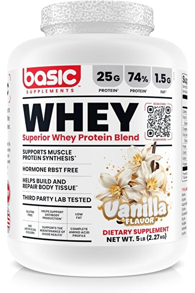 Basic Supplement مصل اللبن ٥ أرطال بنكهة الفانيليا