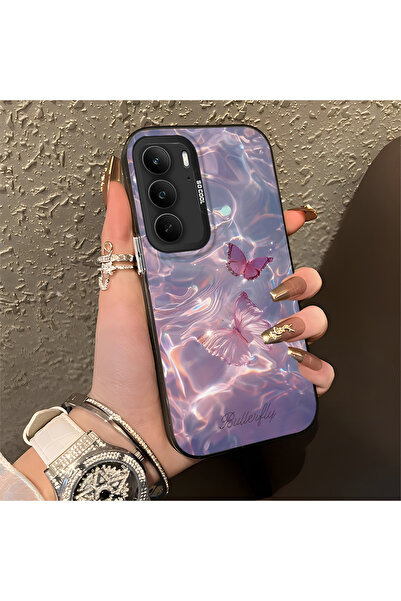 Hontinga حافظة هاتف Realme 14x متوافقة مع Kelebek منقوش مصنوعة من السيليكون و...