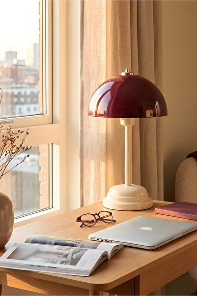 HOMİNG Avenor Abajur Masa Lambası Winery Red Krem 242576