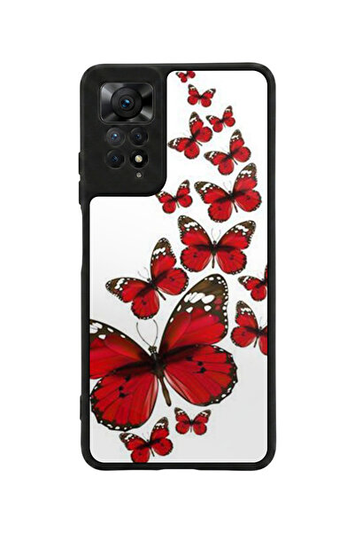 Aksel Kılıf متوافق مع Redmi Note 11 Pro / 12 Pro مطبوع، أسود مطفي، سيليكون نا...