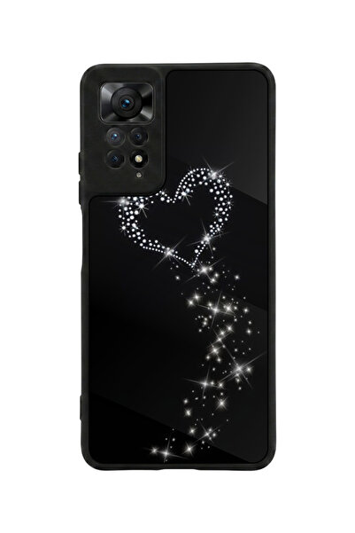 Aksel Kılıf متوافق مع Redmi Note 11 Pro / 12 Pro مطبوع، أسود مطفي، سيليكون نا...