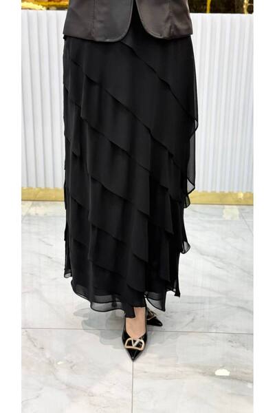 Ahsen Φούστα σιφόν ειδικής σχεδίασης με στρώσεις