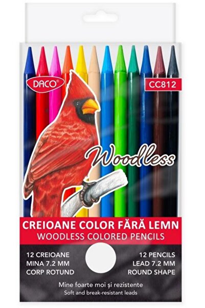 Daco Colored pencil 12 colors without wood