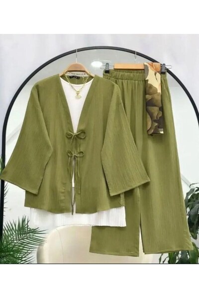 modasindoma Women's Lace-Up Suit Green