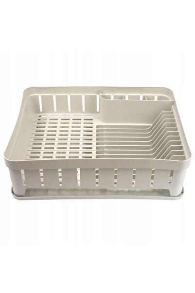 KADAX Dish Drainer Standing Cutlery Rack White Plastic Tray 39cm