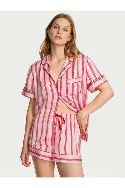 Victoria's Secret Saten Kısa Pijama Takımı