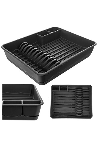 KADAX Dish Drainer, Cutlery Drainer, Standing, Gray, 44.5cm, Large