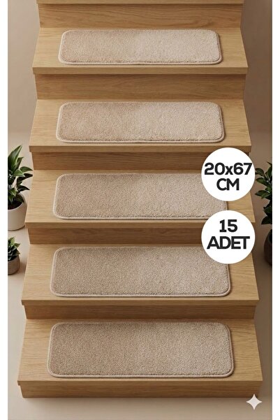 EUROBANO 15 bucăți de trepte pentru scară covor piese 20x67 cm Talpă antidera...